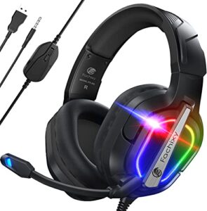 Fachixy「2024 New」FC200 Gaming Headset for PS4/PS5/PC/Xbox/Nintendo Switch