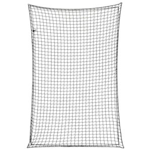 idaXL Trailer Net with Elastic Rope - Black Cargo Transportation Mesh Cover - 3x2 m - Tear & UV Resistant PP - Versatile for Trailers