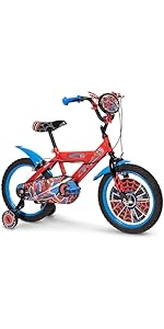 Huffy Spiderman 16 Inch Boys Bike - 5-7 Years - Red + Web Features