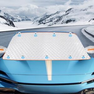 Windshield Cover for Ice and Snow - Thickened Car Windscreen Cover for Winter with 9 Magnets