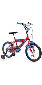 Huffy Spiderman 16 Inch Boys Bike - 5-7 Years - Red + Web Features