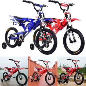 LSLIFE Kids Bike 16 Inch Boys Motorcycle Bike Kids Motorbike for 3-6 Years Old Boys Girls Motor Shaped bike with Simulated Motorbike Sound Removable Stabilisers Wheels