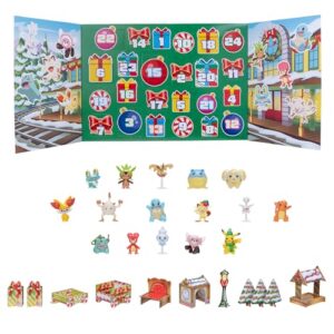 Pokémon Holiday Calendar - Features 16 2-Inch Battle Figures with Special Finish and Eight Unique Accessories
