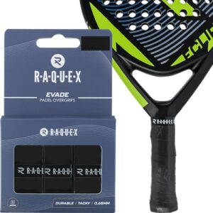 Raquex Evade Padel Racket Overgrip Tape – 10 Colours - 3 Pack Padel Ball Overgrip Tape