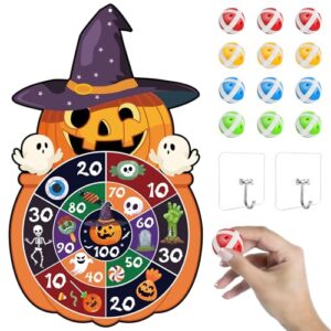 Halloween Dart Board Games 30 Inches Kids Large Shooting Toys with 12 Sticky Balls