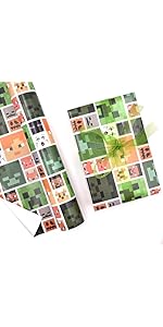 5PCS Gaming Wrapping Papers Rolls, 43x100cm Birthday Present Paper Gaming Wrapping Paper for Kid ...