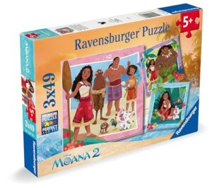 Ravensburger Disney Moana 2 Toys - Jigsaw Puzzles for Kids Age 5 Years Up - 3x 49 Pieces