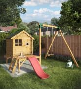 Waltons 6 x 6 Children's Dutch Barn Style Garden Playhouse | Tongue and Groove | Wooden Den Playh...
