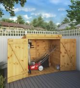 Waltons 4 x 6 Overlap Bike Store | Pent Roof | 7mm Overlap Clading | Wooden Garden Bicycle Storag...