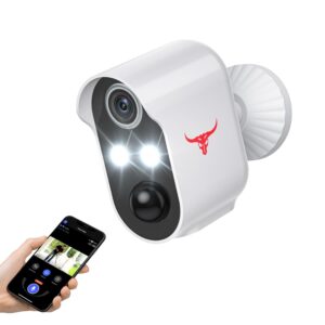 HubFlashy 1080p Wireless Security Camera with Spotlights for Indoor Outdoor Use