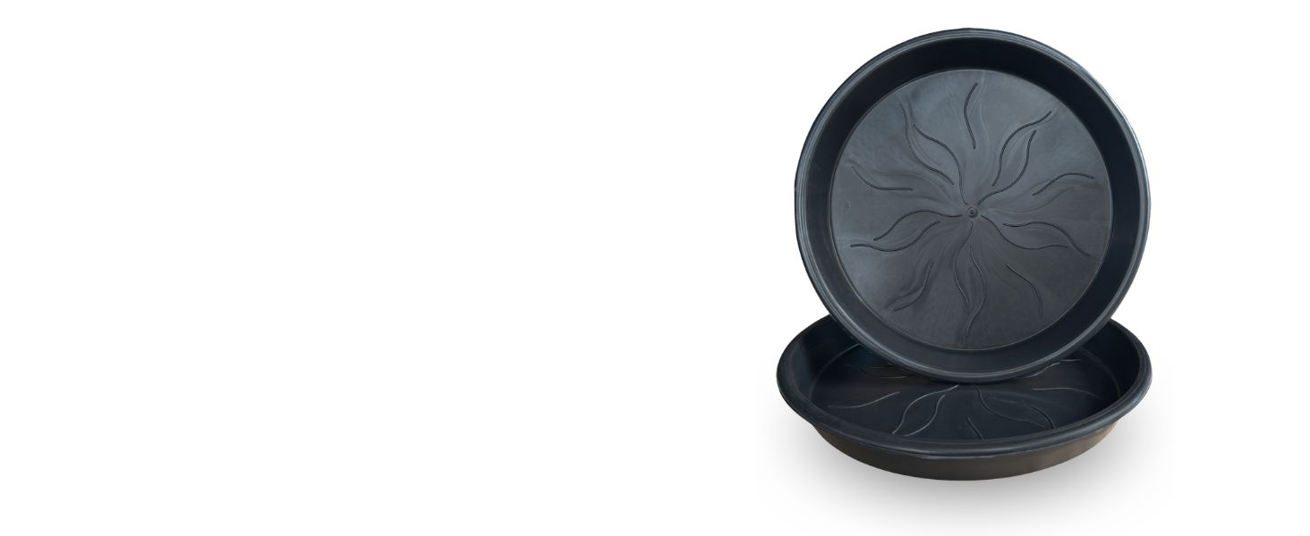 UV-Resistant black plant pot saucer