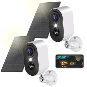 kebruma 2K Solar Wireless Security Camera - Indoor/Outdoor Camera Wireless with Color Night Vision