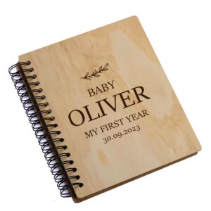 Large Personalised New Baby Photo Album Gift My First Year 100 Photos Capacity