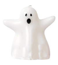 White Halloween Ghost Candle