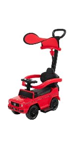 Maxmass Kids Ride on Push Car, Licensed Mercedes Benz 3-in-1 Toddler Push Along Toy Car with Adju...