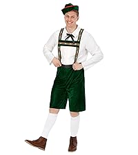 Bavarian Lederhosen Costume Men, German Oktoberfest Costume Adult Mens