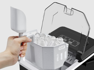 ice maker countertop machine cube makers portable silonn black 2 size bullet ice for home kitchen