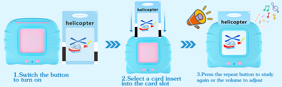 talking flash cards flashcards learning early educational toys british english audible machine
