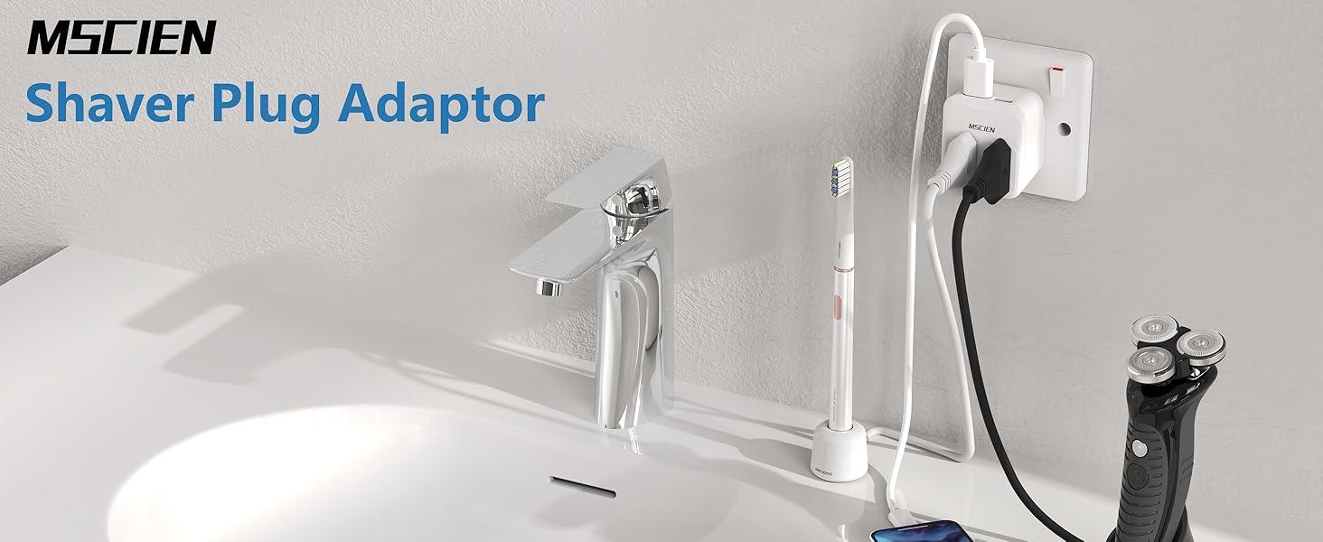 shaver plug adaptor uk