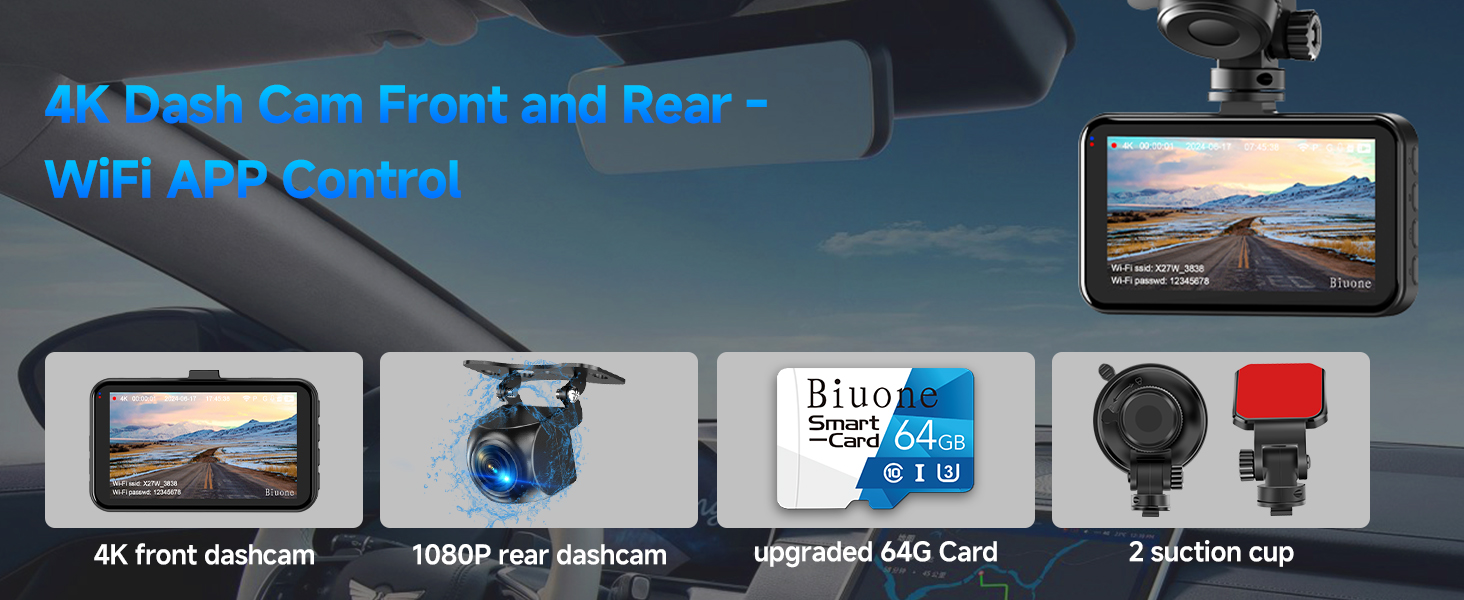 dash cam front and rear