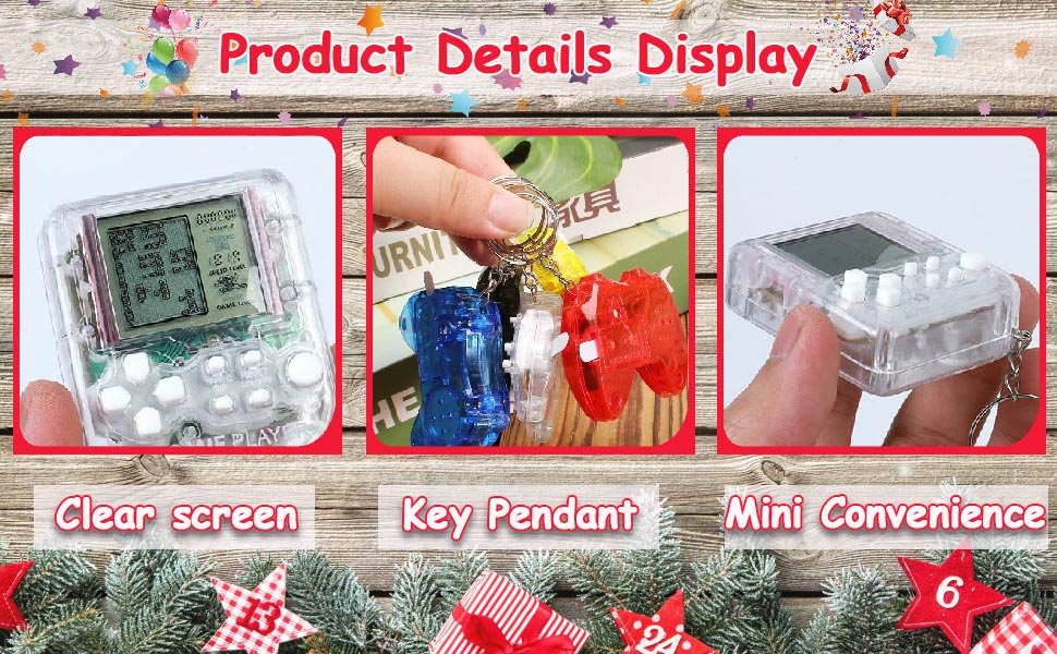 Video Game Party Favors,Mini Game Keychain for Kids