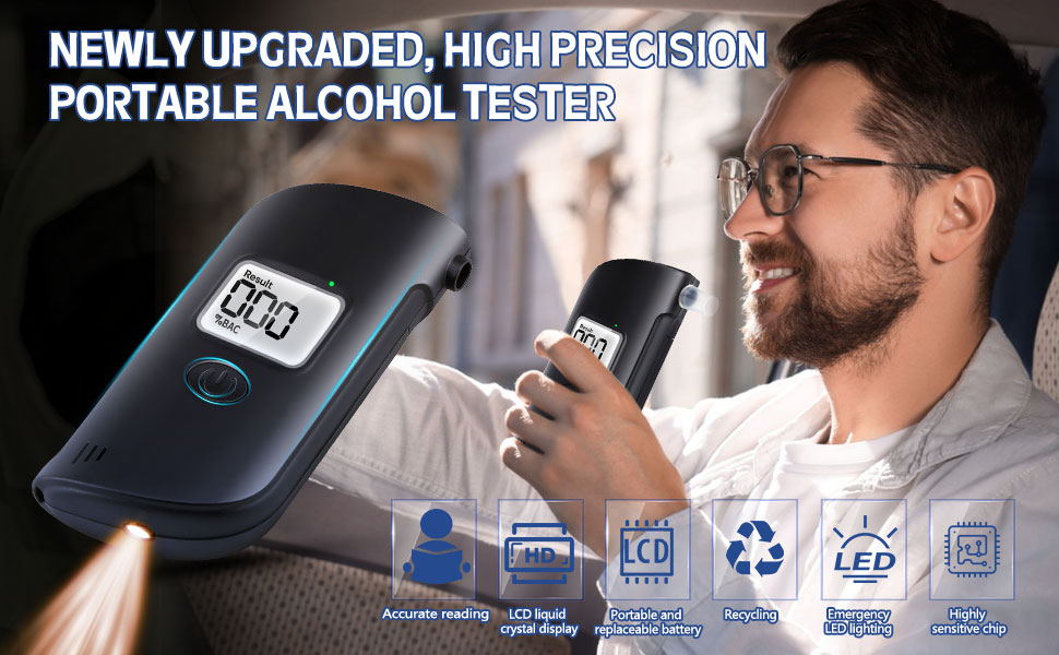 Alcohol Breathalyzer Breathalyzer Tester Portable Alcohol Breath Tester Alcohol Tester