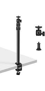 NEEWER Camera Table Mount with Ball Head, 17-40 Inch Adjustable Table Light Tripod with 1/4 Inch ...