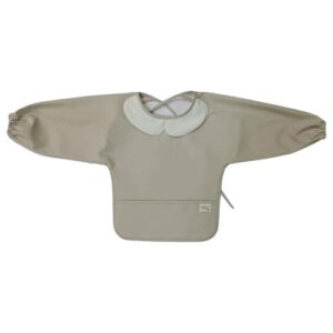 Priva Kids - Baby Toddler Feeding Bibs With Long Sleeves | Waterproof Weaning Bibs | For Babies From 6-24 Months | Baby Bib With Collar Detail Unisex | Long Sleeve Coverall Apron |