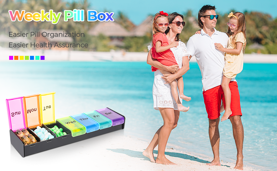 Pill Box 7 Day 1 Times a Day