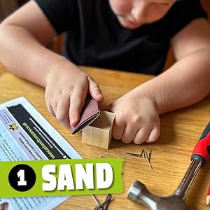 Young Woodworker Hammer and Nails Project Kit - Teach practical skills to kids