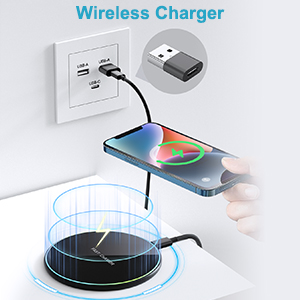 Wireless Charger, 15W Wireless iPhone Charging Pad for iPhone Wireless Charger Fast Charge