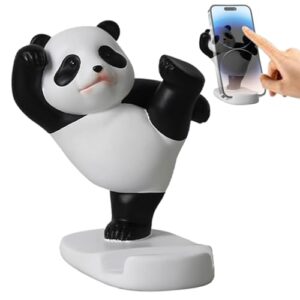 Panda Phone Stand | Cartoon Panda Shape Phone Stand for Desk | Stable Non Slip Decorative Panda Desk Accessories for Desktop Windowsill Mantel Bookshelf