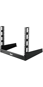 Tecmojo 2 Post Desktop Server Rack Small Open Frame Rack for 19in AV/Data/Audio/Studio Equipment ...