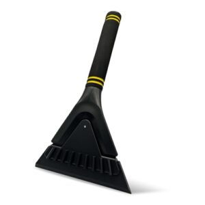 KUKKUME Ice Scraper for Car Windscreen Ice Scraper Non Scratch with Foam Handle and Wide 14.5 cm TPE Blade Detachable Ice Snow and Frost Car Window Wiper Scraper for Cars SUVs and Trucks (Black)