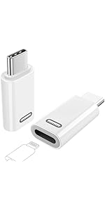 TiMOVO Lightning Female to USB C Male Adapter, [2 Pack] Lightning to USB C Adapter Converter with...