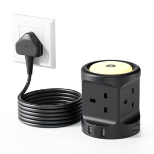 Cube Extension Lead with USB Slots and Night Light