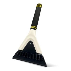KUKKUME Ice Scraper for Car Windscreen Ice Scraper Non Scratch with Foam Handle and Wide 14.5 cm TPE Blade Detachable Ice Snow and Frost Car Window Wiper Scraper for Cars SUVs and Trucks White