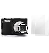 SX740 Camera Case Accessories Set[with 2 LCD tempered films],Silicone Protective Case Compatible ...