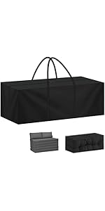 LAMUNI Garden Furniture Cushion Storage Bag 200x60x80cm Outdoor Cushion Storage Bags Extra Large ...