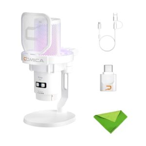 comica EJoy Uni Pro (D)-White Microphone for Computer and Smartphone