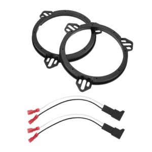 INFINAUTO Speaker Spacer Ring Tweeter Speaker Spacer Adapter Front for 6.5" for Vauxhall Corsa D 2006-onwards ABS Black Waterproof