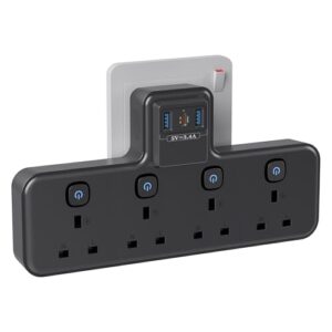 Multi Plug Extension Socket with PD20W USB C Slot