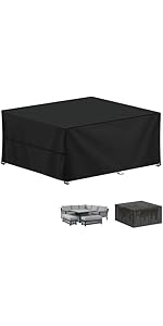 LAMUNI Large Garden Furniture Covers, 280x210x90cm Outdoor Garden Furniture Set Cover, 420D Oxfor...