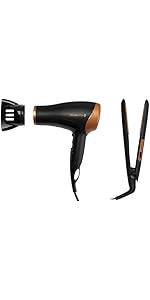 Remington Hair Care Gift Set - Ceramic Hair Straighteners and 2000 W Ionic Hair Dryer with Concen...