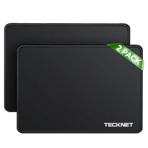 TECKNET Mouse Mat 2 Pack with Stitched Edges