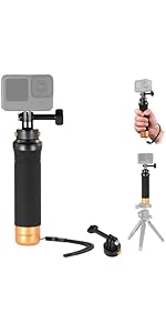 NEEWER Quick Release Floating Hand Grip for Action Camera, Underwater Handle Stick Mount with Det...