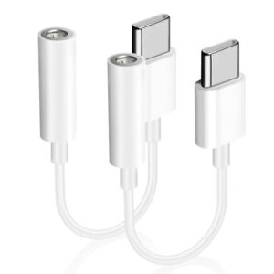 2 Pack USB C to 3.5mm Jack Adapter