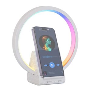 Wireless Speaker with Bedside Lamp | Portable Wireless Speaker with Wireless Phone Charger
