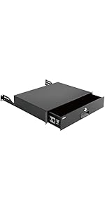 Tecmojo 2U Rack Drawer,Rack Mount Drawer for 19in Network Equipment/Server/AV Rack or Cabinet Enc...