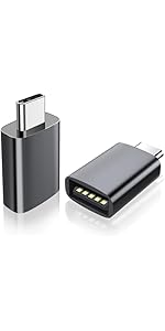 TiMOVO USB C to USB Adapter 2 Pack, 10Gbps USB C Male to USB A 3.2 Female Adapter with OTG Functi...